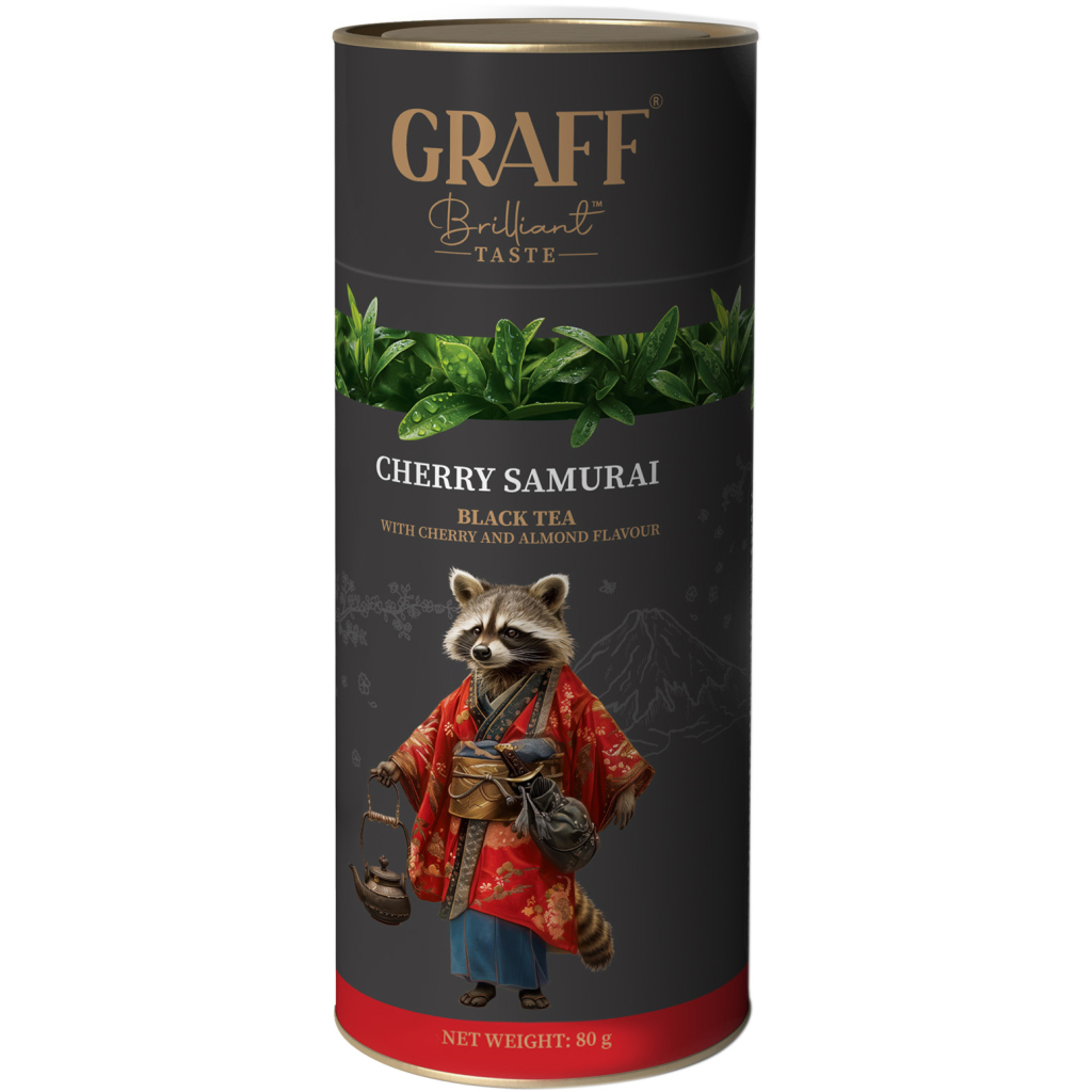 Чай Graff Cherry Samurai Чорний з вишнею 80 г (4820279610863) Чай Graff Cherry Samurai Чорний з вишнею 80 г (4820279610863)