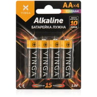 Батарейка AA LR6 Alkaline 4pcs Blister Vinga (VJABAA4) - фото 1