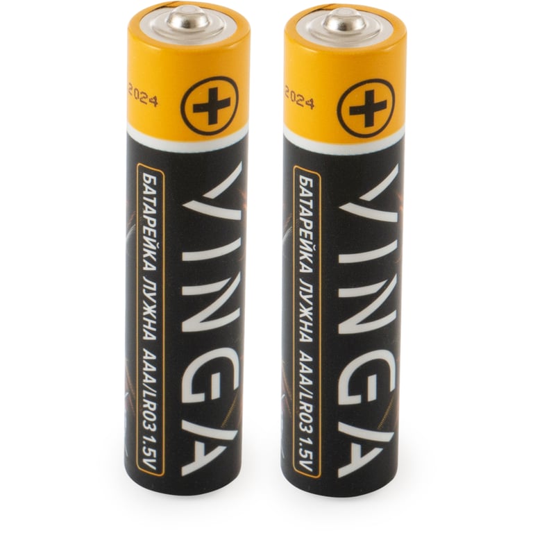 Батарейка AAA LR03 Alkaline 2pcs Blister Vinga (VJABAAA2) - фото 2