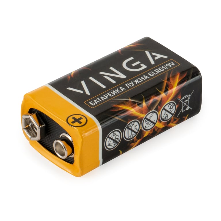 Батарейка 9V 6LR61 Alkaline Vinga (VJAB9V1) - фото 3