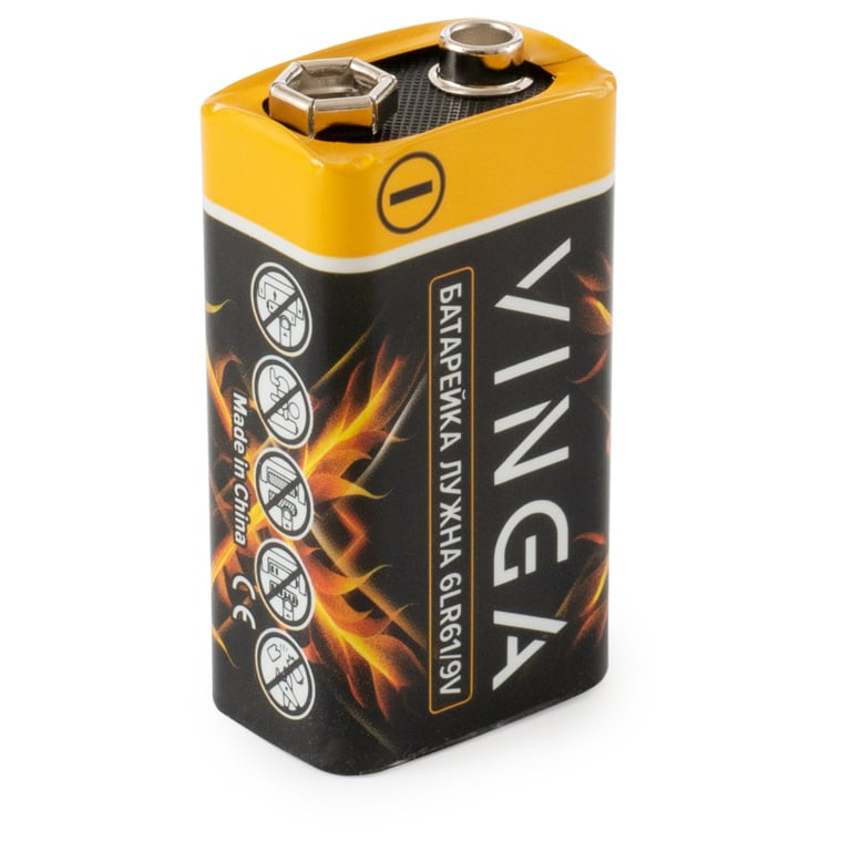 Батарейка 9V 6LR61 Alkaline Vinga (VJAB9V1) - фото 4