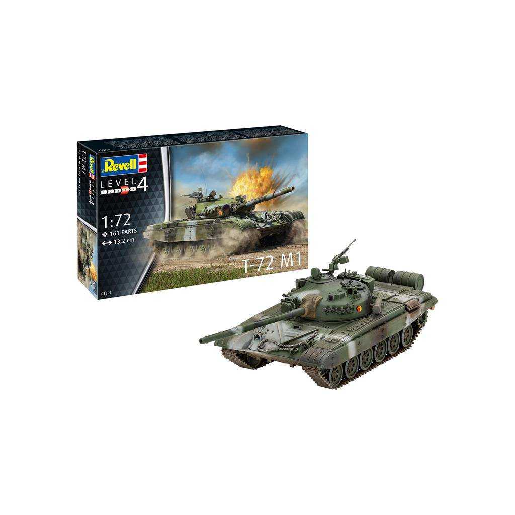 Збірна модель Revell Танк Т-72 М1 рівень 4 масштаб 1:72 (RVL-03357) Збірна модель Revell Танк Т-72 М1 рівень 4 масштаб 1:72 (RVL-03357)