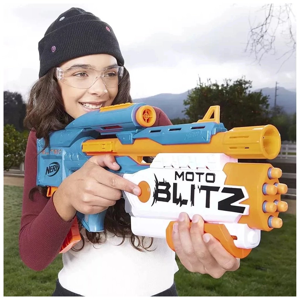 Іграшкова зброя Hasbro Бластер Nerf MotoBlitz Нерф Еліт 2.0 (F5872) - фото 4 Іграшкова зброя Hasbro Бластер Nerf MotoBlitz Нерф Еліт 2.0 (F5872) - фото 4