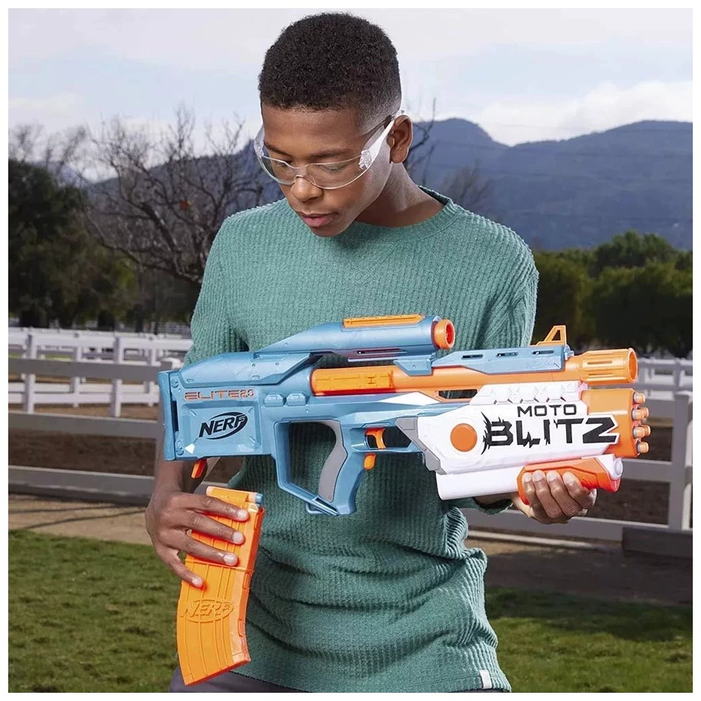 Іграшкова зброя Hasbro Бластер Nerf MotoBlitz Нерф Еліт 2.0 (F5872) - фото 5 Іграшкова зброя Hasbro Бластер Nerf MotoBlitz Нерф Еліт 2.0 (F5872) - фото 5