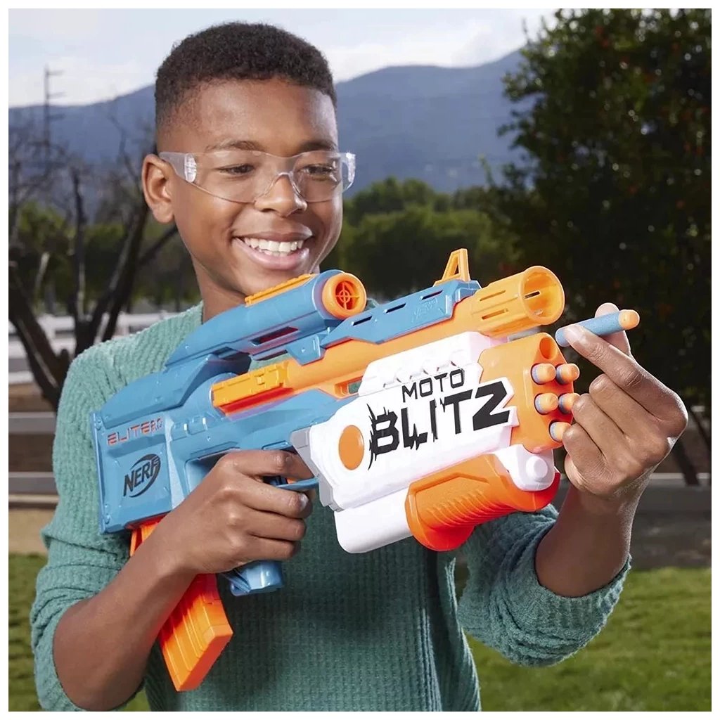 Іграшкова зброя Hasbro Бластер Nerf MotoBlitz Нерф Еліт 2.0 (F5872) - фото 7 Іграшкова зброя Hasbro Бластер Nerf MotoBlitz Нерф Еліт 2.0 (F5872) - фото 7