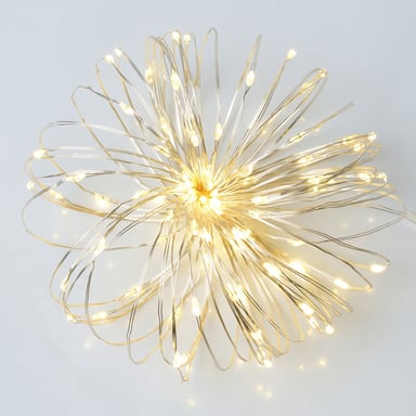 Гірлянда YES! Fun Нитка на мідному дроті 100 LED Тепло-біла 10 м Статична USB (975035) - фото 1