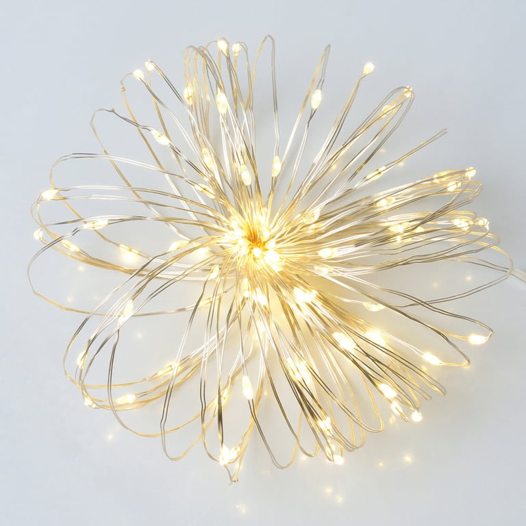 Гірлянда YES! Fun Нитка на мідному дроті 100 LED Тепло-біла 10 м Статична USB (975035) - фото 1