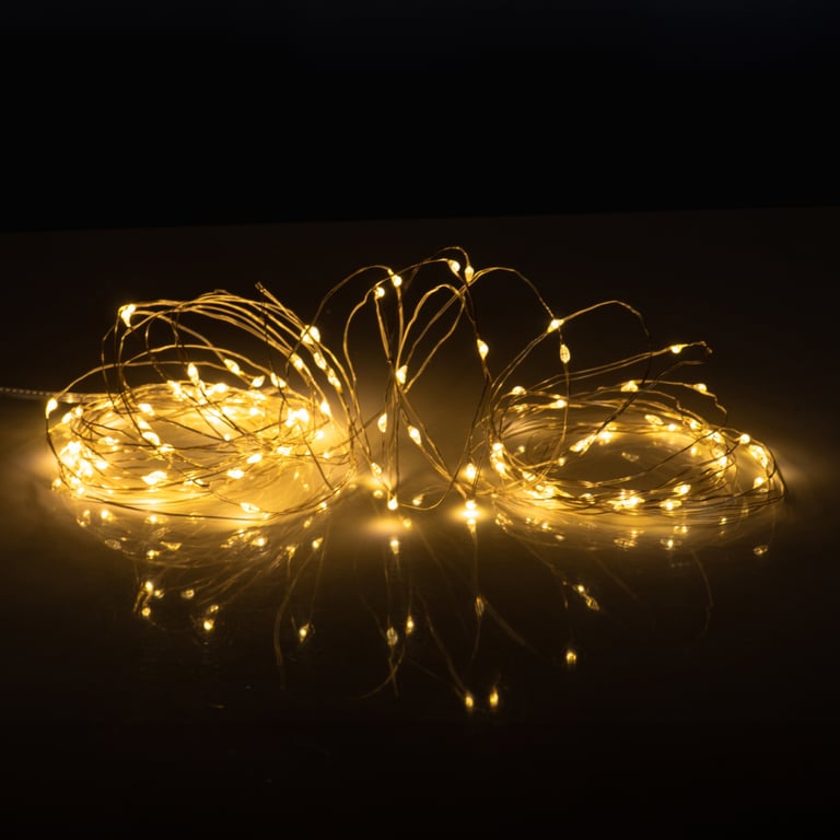 Гірлянда YES! Fun Нитка на мідному дроті 100 LED Тепло-біла 10 м Статична USB (975035) - фото 3