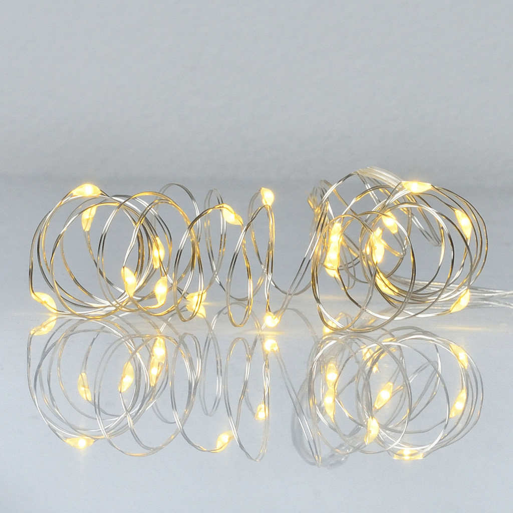 Гірлянда YES! Fun Нитка на мідному дроті 20 LED Жовта 2 м Статична На батарейках (975023) - фото 1