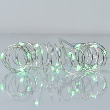Гірлянда YES! Fun Нитка на мідному дроті 20 LED Зелена 2 м Статична На батарейках (975026) - фото 1