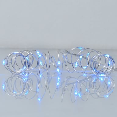 Гірлянда YES! Fun Нитка на мідному дроті 20 LED Синя 2 м Статична На батарейках (975025) - фото 1