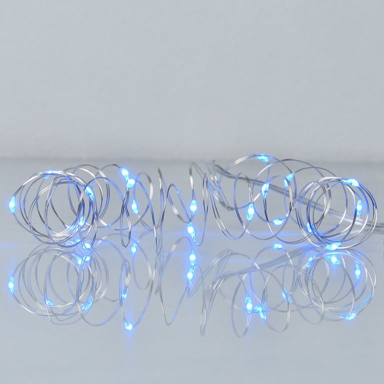 Гірлянда YES! Fun Нитка на мідному дроті 20 LED Синя 2 м Статична На батарейках (975025) - фото 1