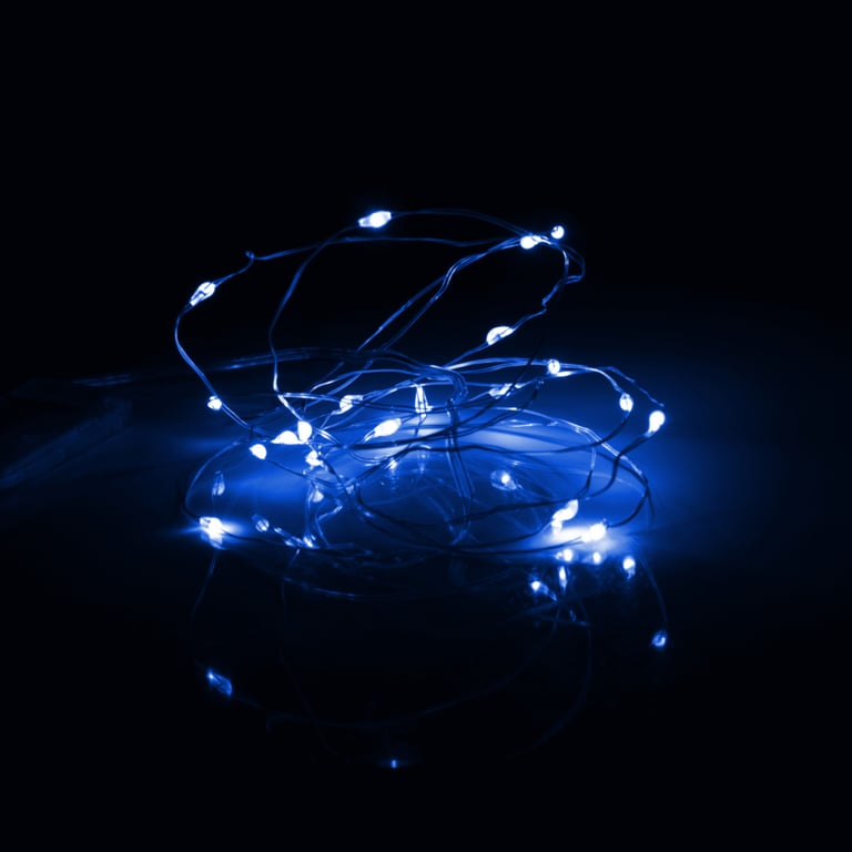 Гірлянда YES! Fun Нитка на мідному дроті 20 LED Синя 2 м Статична На батарейках (975025) - фото 3
