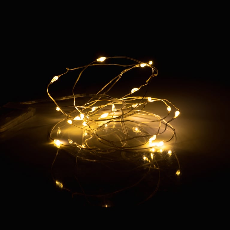Гірлянда YES! Fun Нитка на мідному дроті 20 LED Тепло-біла 2 м Статична На батарейках (975020) - фото 3