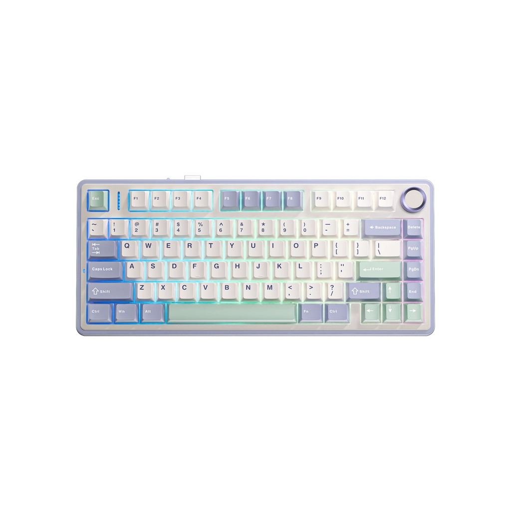 Клавіатура Aula F75 Gasket Greywood V3 switch Hot-Swap PBT Wireless/Bluetooth/USB White (6948391208640) Клавіатура Aula F75 Gasket Greywood V3 switch Hot-Swap PBT Wireless/Bluetooth/USB White (6948391208640)