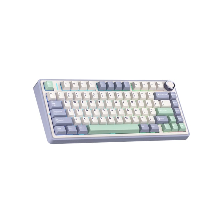 Клавіатура Aula F75 Gasket Greywood V3 switch Hot-Swap PBT Wireless/Bluetooth/USB White (6948391208640) - фото 2