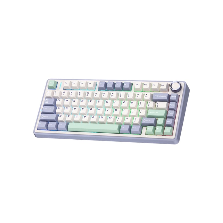 Клавіатура Aula F75 Gasket Greywood V3 switch Hot-Swap PBT Wireless/Bluetooth/USB White (6948391208640) - фото 3