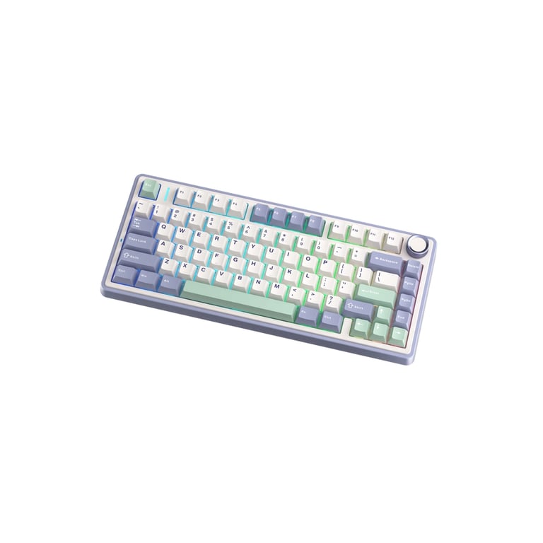 Клавіатура Aula F75 Gasket Greywood V3 switch Hot-Swap PBT Wireless/Bluetooth/USB White (6948391208640) - фото 5