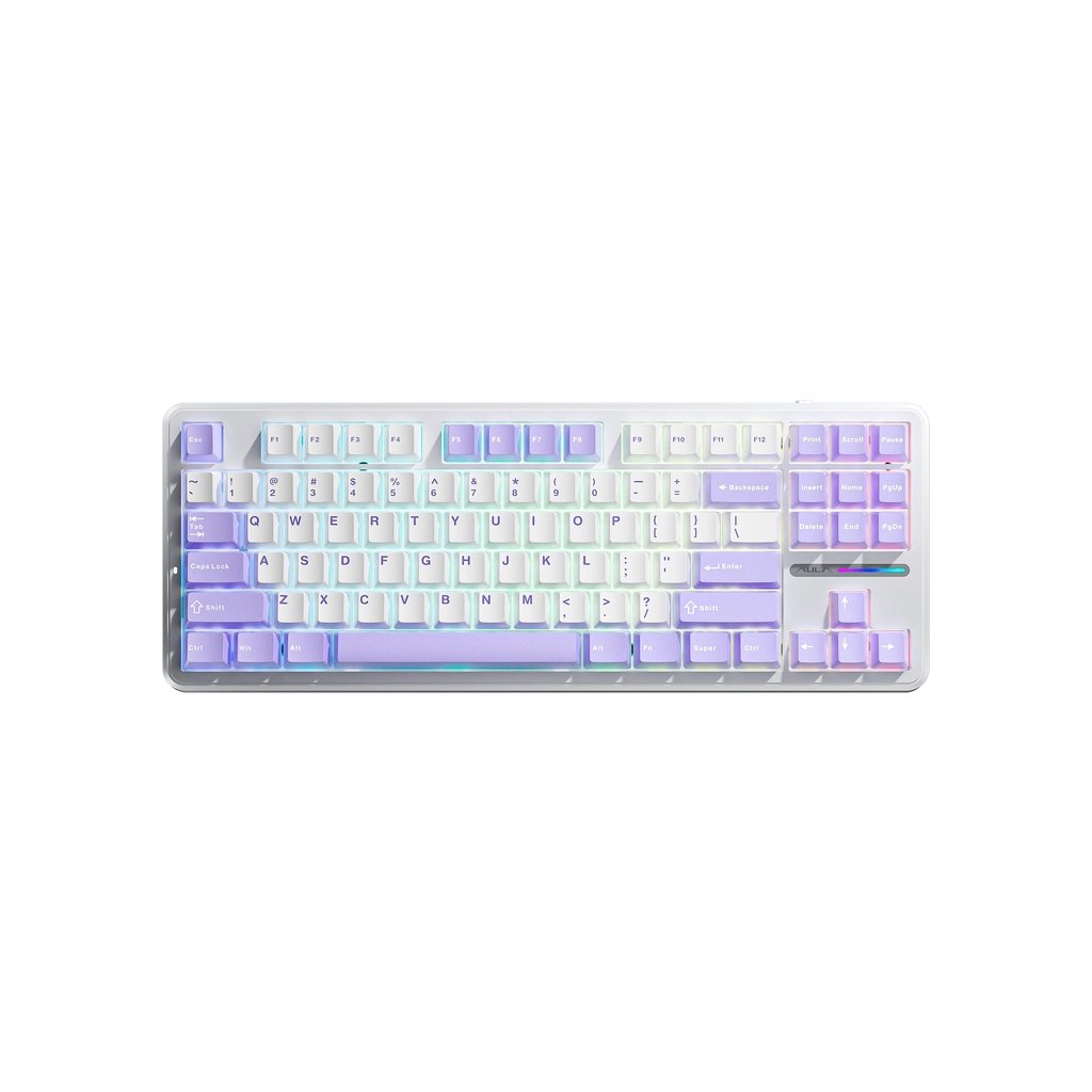 Клавіатура Aula F87 keycap KRGD Blue USB UA White (6948391202464) - фото 1 Клавіатура Aula F87 keycap KRGD Blue USB UA White (6948391202464) - фото 1
