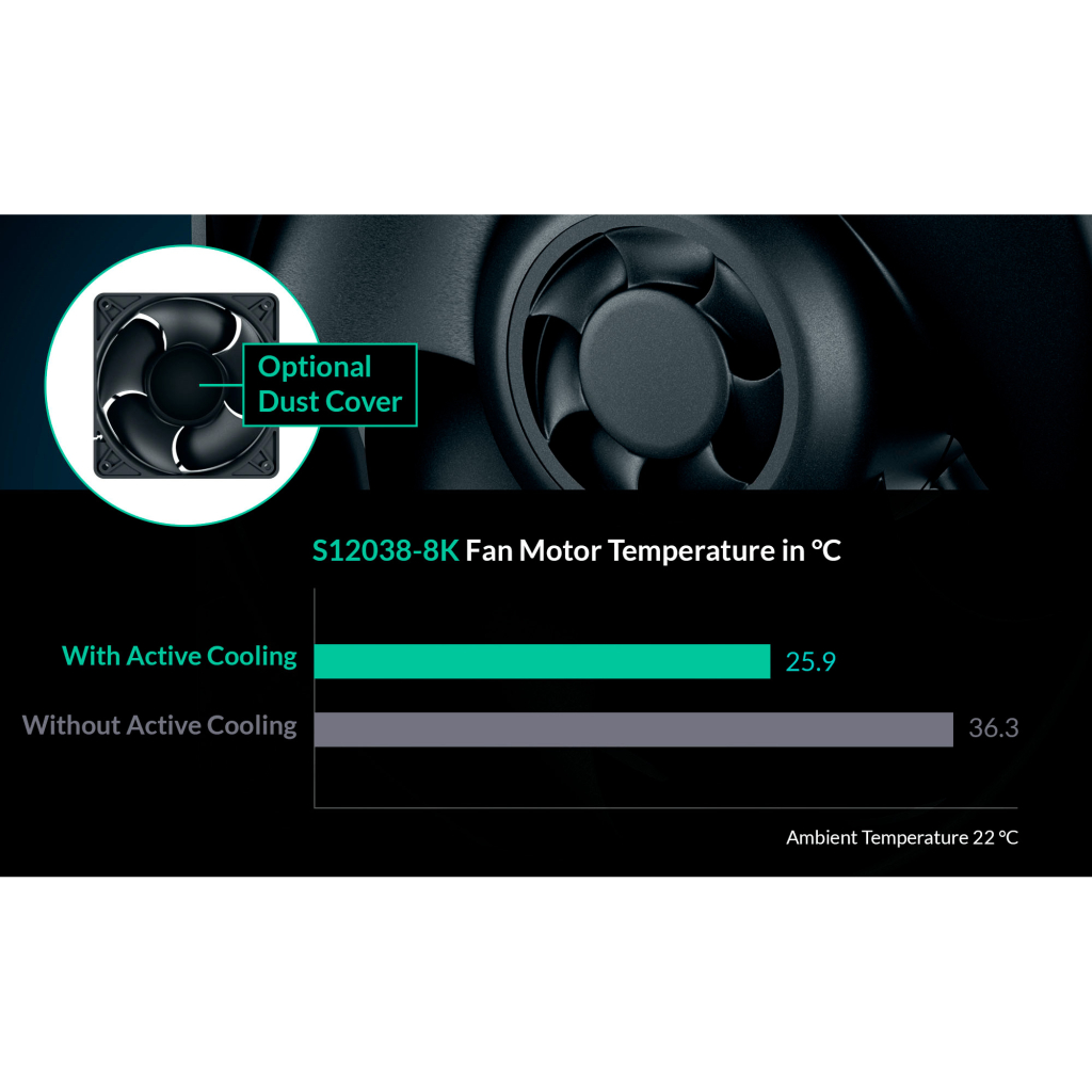 Кулер до корпусу Arctic S12038-8K 3-Pack (ACFAN00302A) - фото 9 Кулер до корпусу Arctic S12038-8K 3-Pack (ACFAN00302A) - фото 9