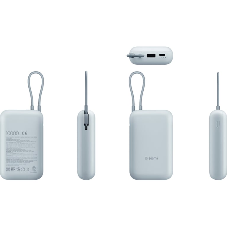Батарея універсальна Xiaomi 10000mAh 22.5W, Integrated Cable, blue (BHR9073GL) - фото 9