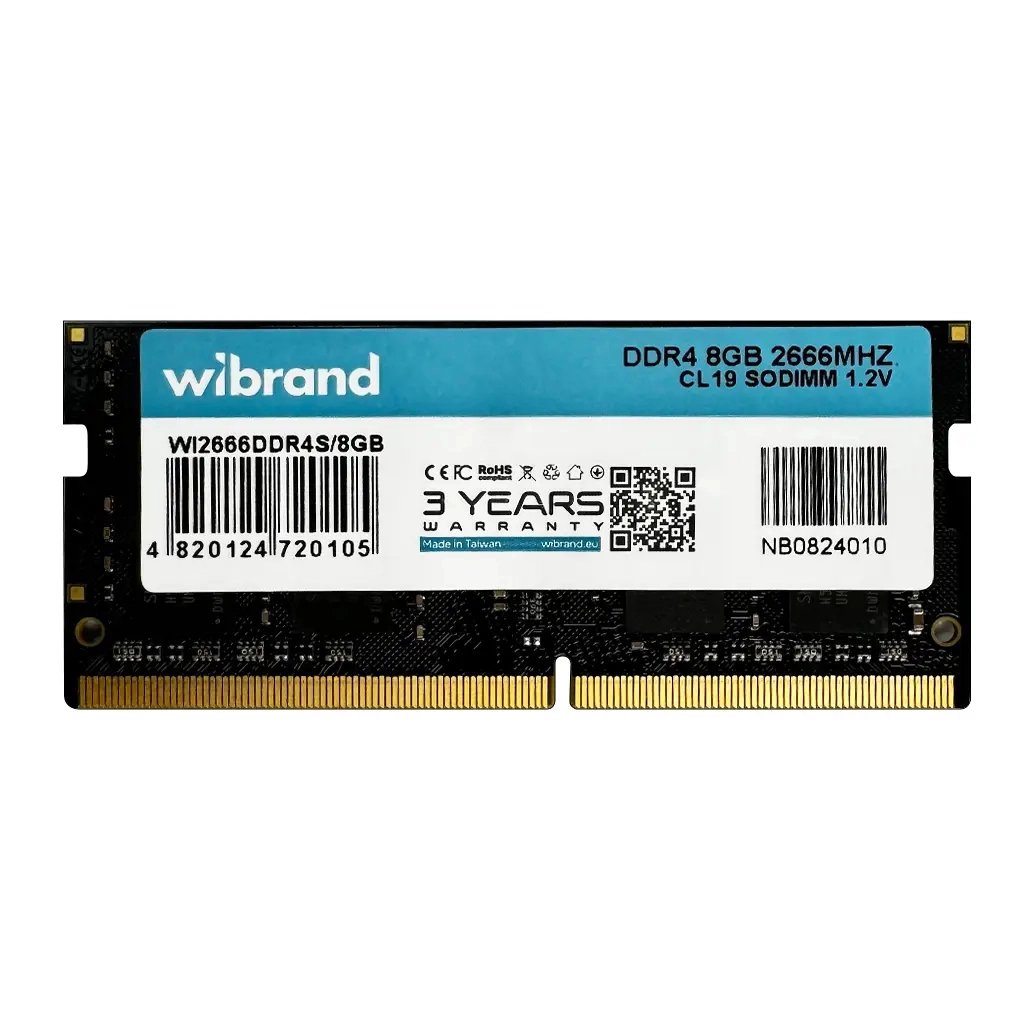 Модуль пам%27яті для ноутбука SoDIMM DDR4 8GB 2666 MHz Wibrand (WI2666DDR4S/8GB)