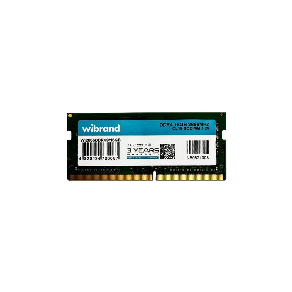 Модуль пам%27яті для ноутбука SoDIMM DDR4 16GB 2666 MHz Wibrand (WI2666DDR4S/16GB)