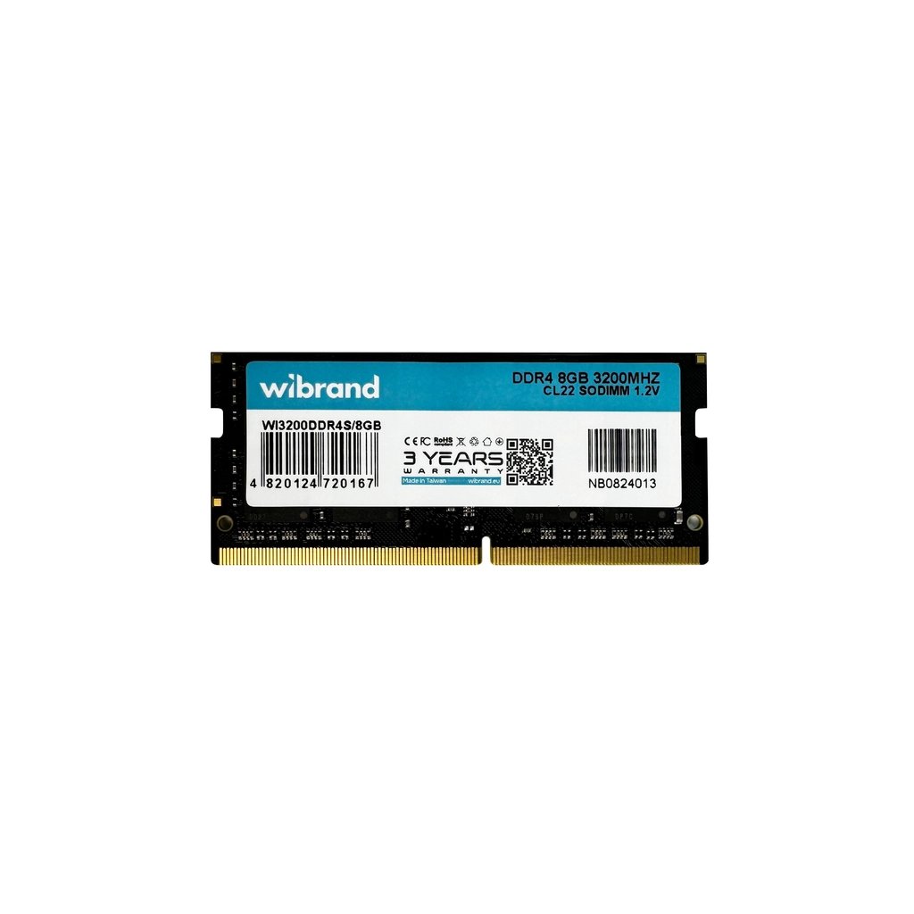 Модуль пам'яті для ноутбука SoDIMM DDR4 8GB 3200 MHz Wibrand (WI3200DDR4S/8GB) - фото 1