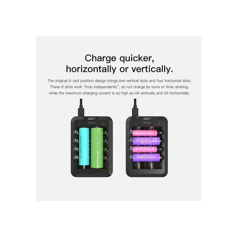 Зарядний пристрій для акумуляторів iSDT C4 Air Quick Battery Charger (iSDT-C4) - фото 6