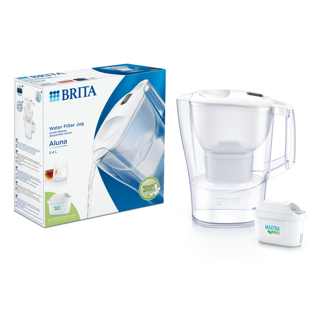 Фільтр-глечик Brita Aluna Memo MXPro 2.4л (1.4л очищеної води) з фільтр-картриджем, білий (1052801) - фото 7 Фільтр-глечик Brita Aluna Memo MXPro 2.4л (1.4л очищеної води) з фільтр-картриджем, білий (1052801) - фото 7