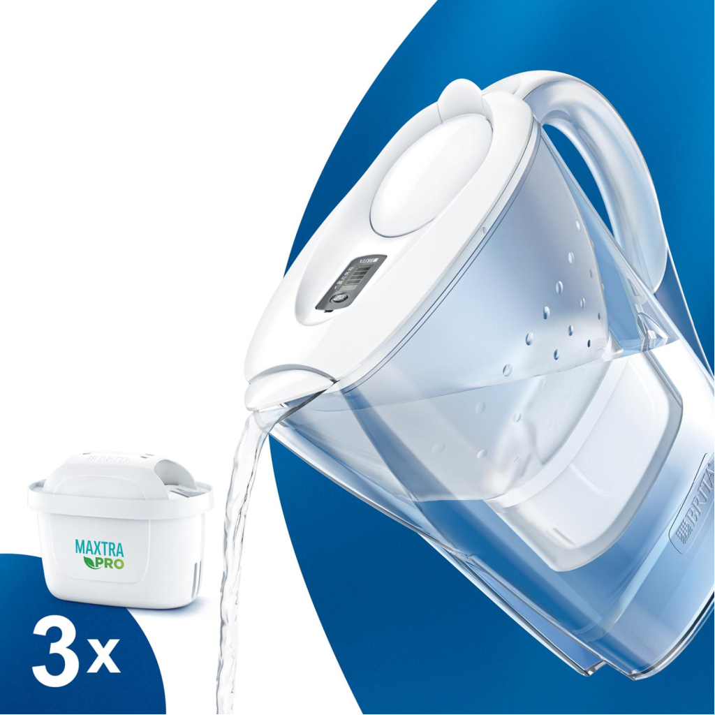Фільтр-глечик Brita Marella XL Memo MXPro 3.5л (2л води) з фільтр-картриджем 3шт, білий (1052782) - фото 3 Фільтр-глечик Brita Marella XL Memo MXPro 3.5л (2л води) з фільтр-картриджем 3шт, білий (1052782) - фото 3