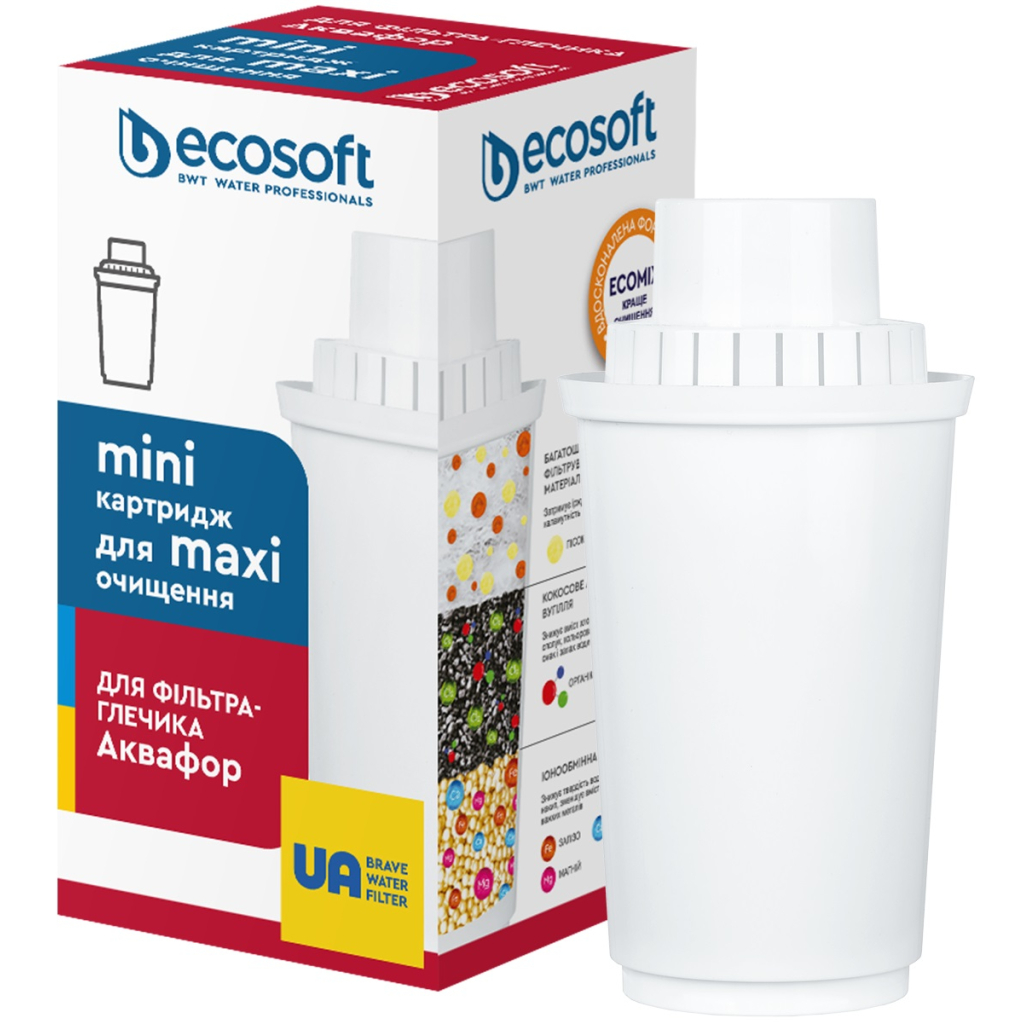 Картридж для фільтра глечика Ecosoft до фільтр-глечиків Аквафор (CRVKAQRECO) Картридж для фільтра глечика Ecosoft до фільтр-глечиків Аквафор (CRVKAQRECO)