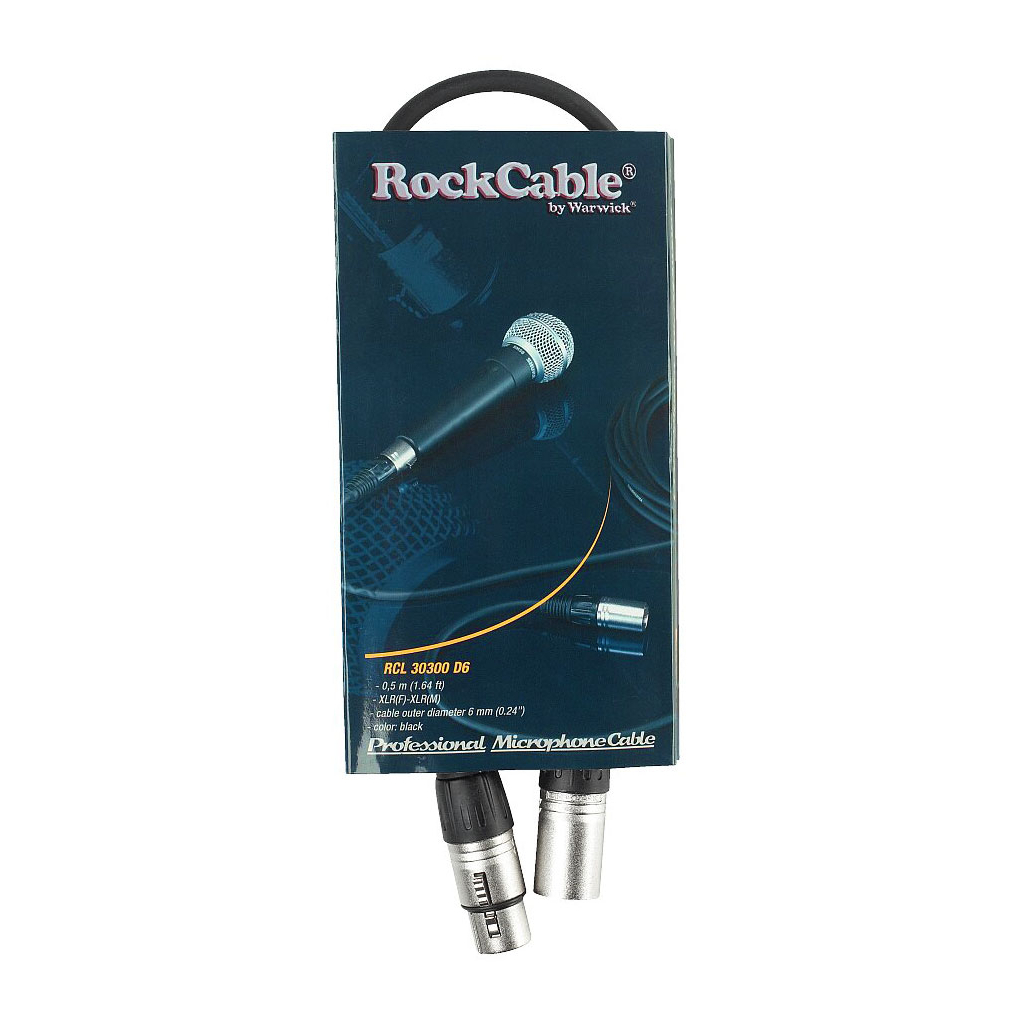Мікрофонний кабель RockCable Microphone Cable 0.5m (RCL 30300 D7) - фото 2 Мікрофонний кабель RockCable Microphone Cable 0.5m (RCL 30300 D7) - фото 2