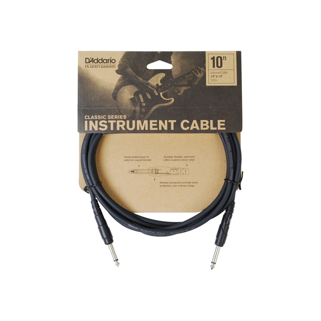 Інструментальний кабель D'Addario Classic Series Instrument Cable 3m (PW-CGT-10) - фото 4 Інструментальний кабель D'Addario Classic Series Instrument Cable 3m (PW-CGT-10) - фото 4