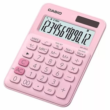 Калькулятор Casio MS-20UC-PK-W-UC), рожевий (CALC-CAS-MS-20UC-PK) - фото 1