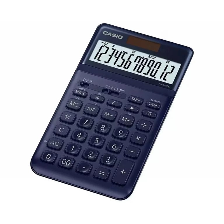 Калькулятор Casio JW-200SC-NY-W-EP, темно-синій (CALC-CAS-JW-200SC-NY) - фото 2