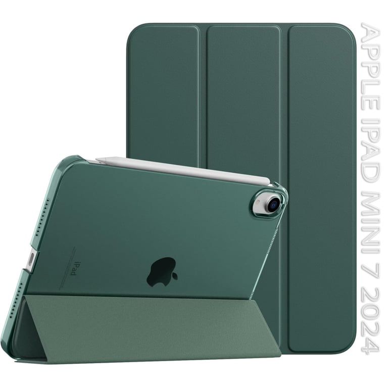 Чохол до планшета BeCover Tri Fold Hard Apple iPad Mini 7 2024 Dark Green (712451) - фото 1