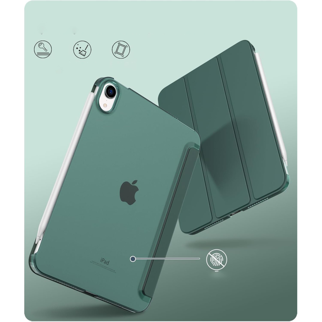 Чохол до планшета BeCover Tri Fold Hard Apple iPad Mini 7 2024 Dark Green (712451) - фото 3 Чохол до планшета BeCover Tri Fold Hard Apple iPad Mini 7 2024 Dark Green (712451) - фото 3