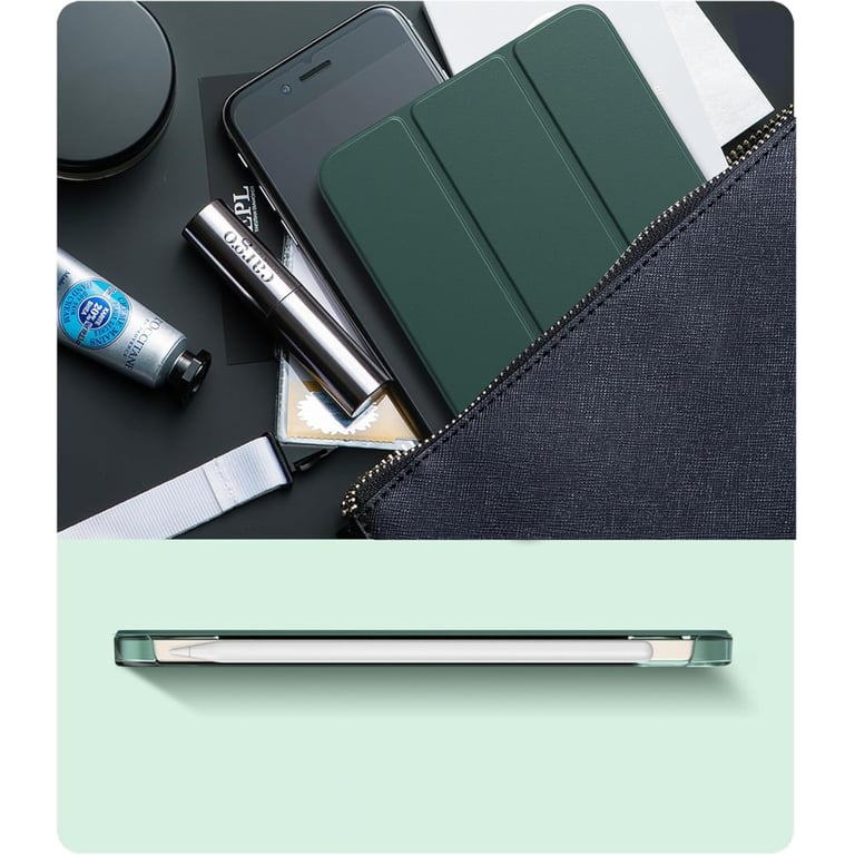 Чохол до планшета BeCover Tri Fold Hard Apple iPad Mini 7 2024 Dark Green (712451) - фото 5