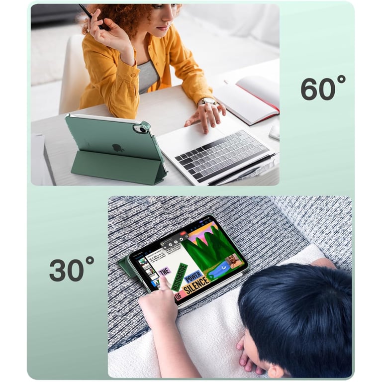 Чохол до планшета BeCover Tri Fold Hard Apple iPad Mini 7 2024 Dark Green (712451) - фото 7