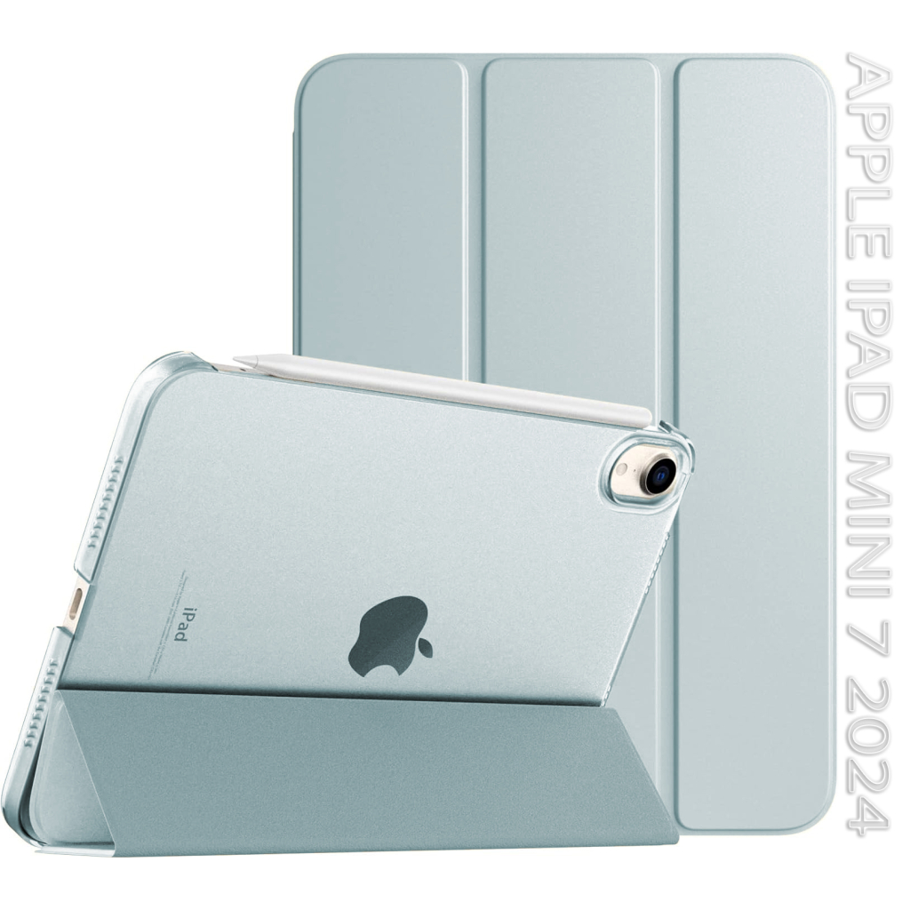 Чохол до планшета BeCover Tri Fold Hard Apple iPad Mini 7 2024 Light Blue (712453) - фото 1