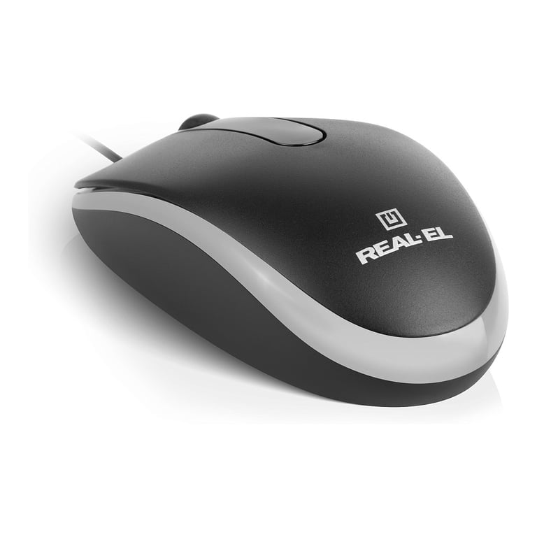 Мишка REAL-EL RM-215 USB Black/Gray (EL123200037) - фото 3