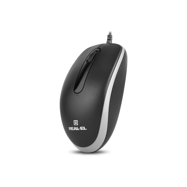 Мишка REAL-EL RM-215 USB Black/Gray (EL123200037) - фото 8