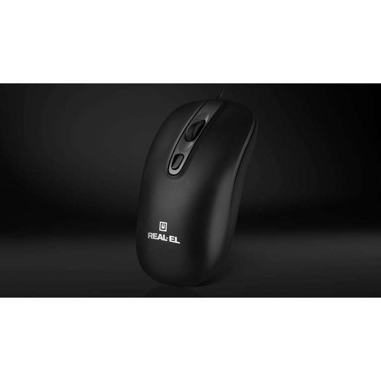 Мишка REAL-EL RM-222 USB Black/Gray (EL123200040) - фото 10