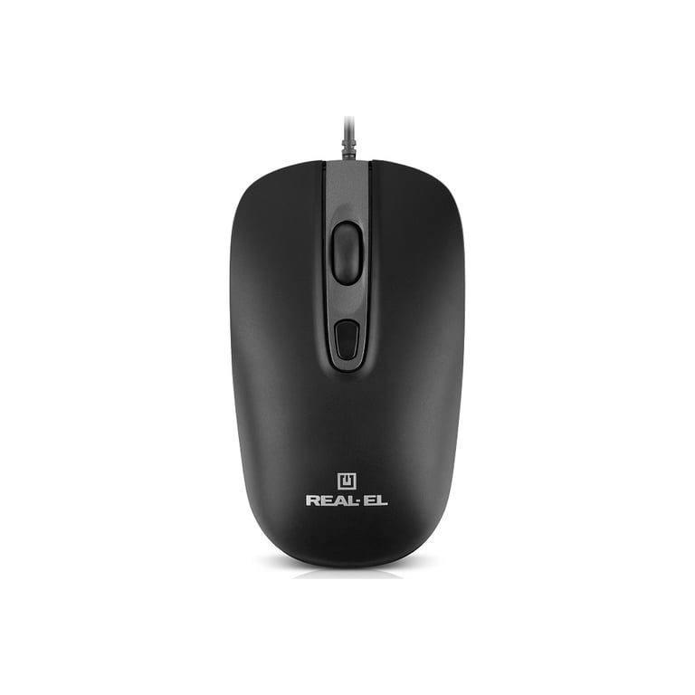 Мишка REAL-EL RM-222 USB Black/Gray (EL123200040) - фото 2