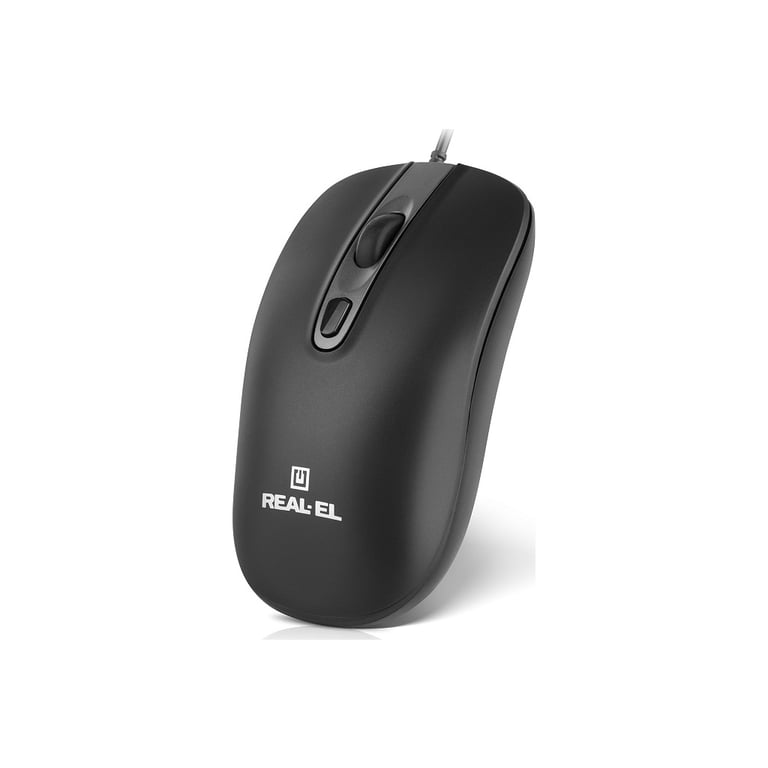 Мишка REAL-EL RM-222 USB Black/Gray (EL123200040) - фото 3
