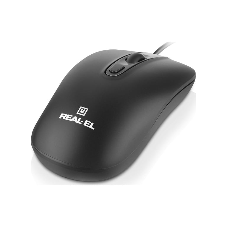 Мишка REAL-EL RM-222 USB Black/Gray (EL123200040) - фото 6