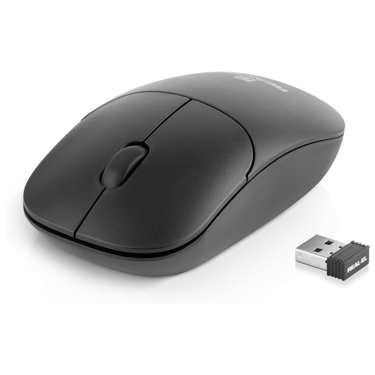 Мишка REAL-EL RM-313W Wireless Black (EL123200042) - фото 1