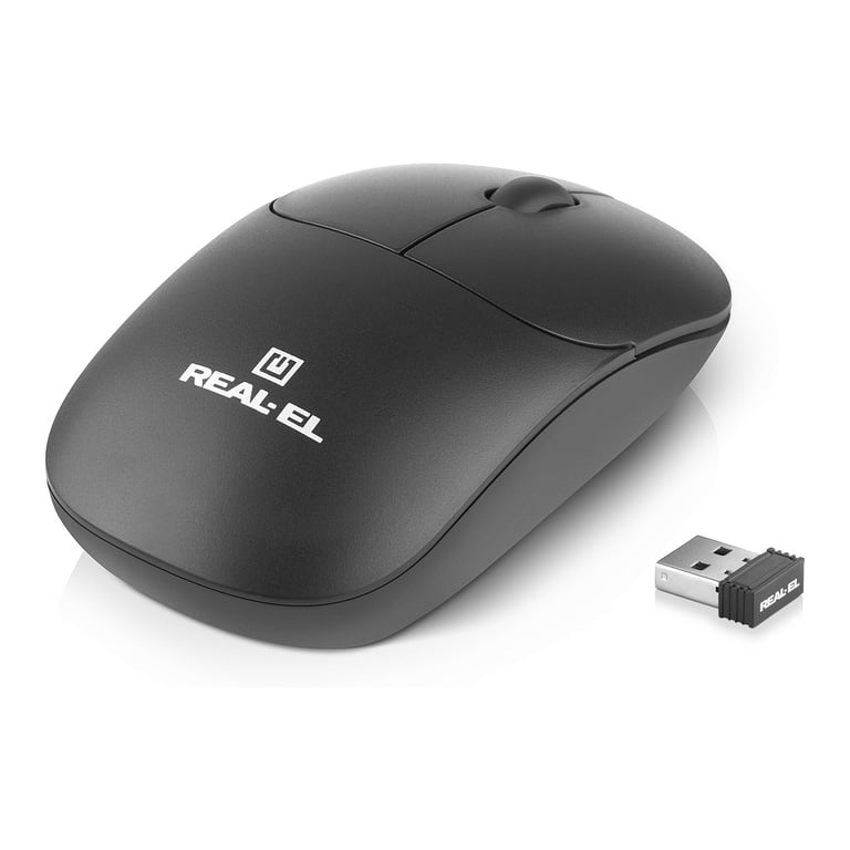 Мишка REAL-EL RM-313W Wireless Black (EL123200042) - фото 2