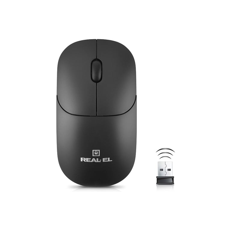 Мишка REAL-EL RM-313W Wireless Black (EL123200042) - фото 6